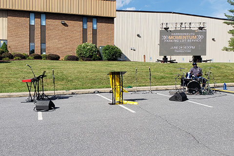 Harrisonburg’s Divine Unity Church moved outdoors for a special, socially-distanced service