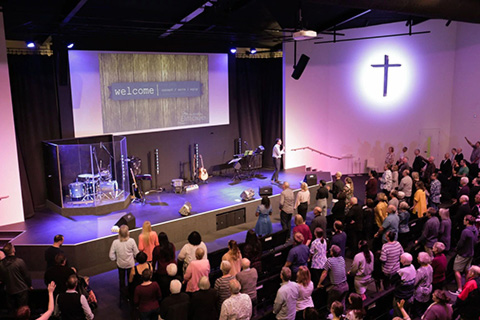 The church’s new location is able to accommodate 550 people