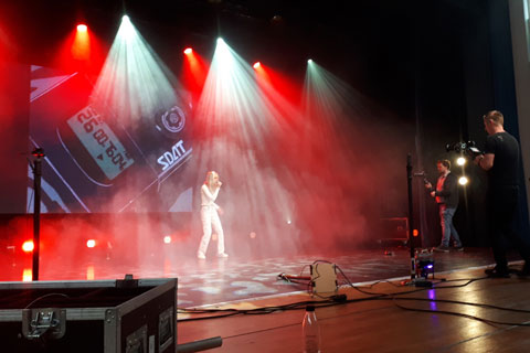 The socially distant event featured five different bands