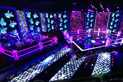 The visual content is ramped up as the stages progress