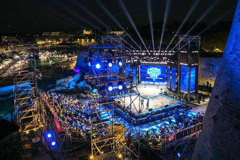 The artists performed inside Aragonese Castle in Otranto