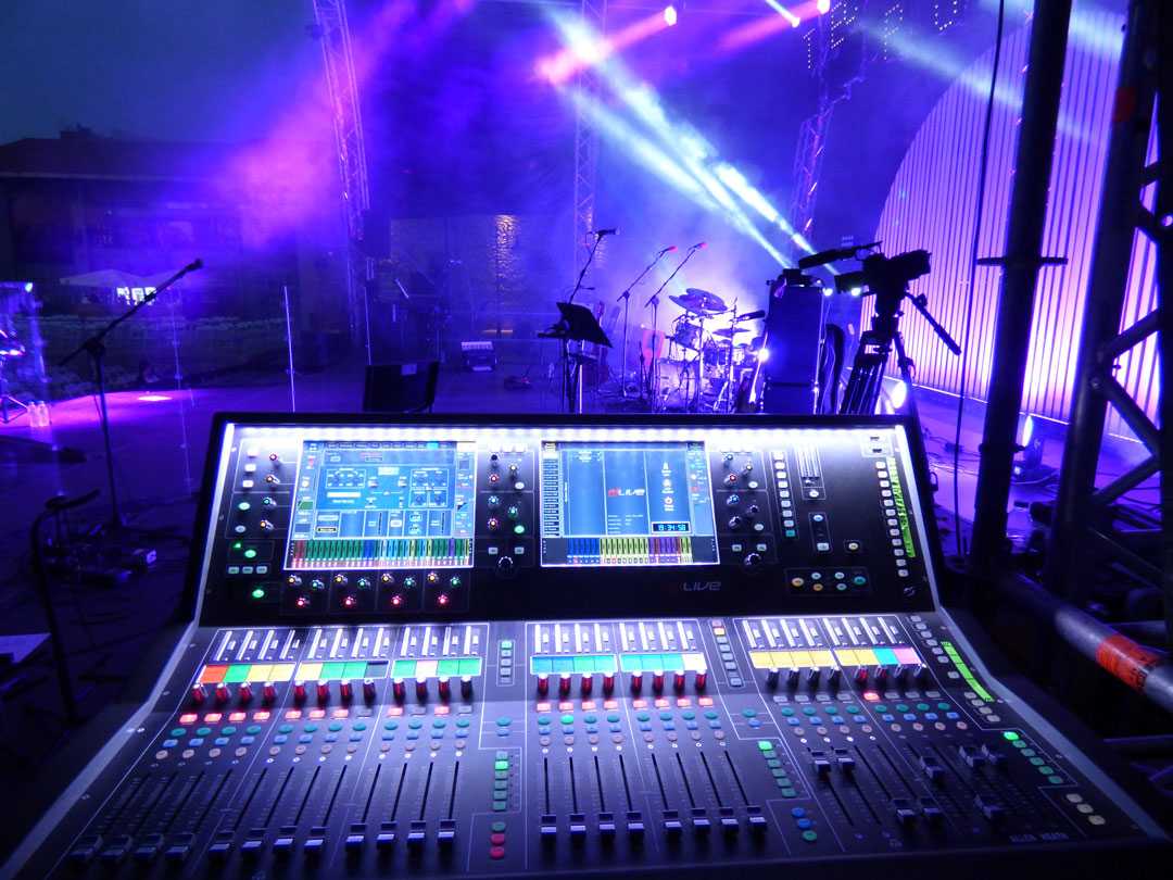 A dLive DM48 MixRack was the heart and brains of the system