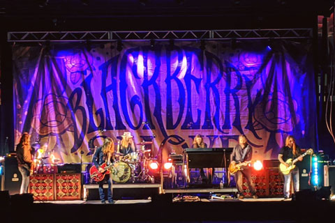 The colourful backdrop helped create a compelling look for the show