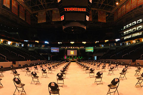 Socially-distanced ceremonies