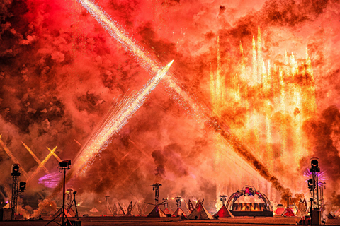 A three-minute time-coded closing-show with fireworks concluded a three-day online experience