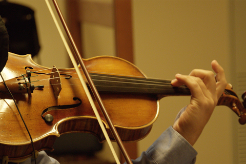 DPA mics were deployed for all the strings, flute, and percussion instruments