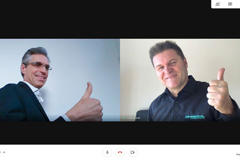 Luca di Chio (CEO Vivivaldy) and  Luca Giaroli (product manager DirectOut)