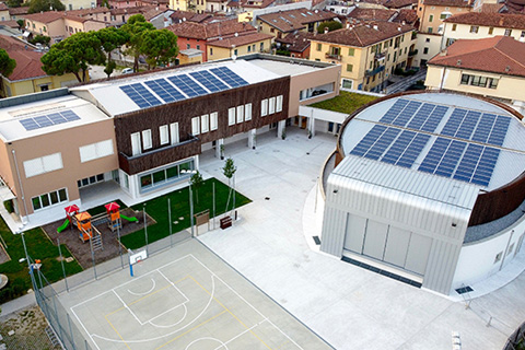 The complex includes a series of buildings at the service of the local community and neighbouring areas