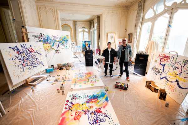 The event was staged from the living room of the villa