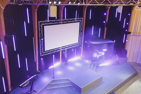 The installation features loudspeakers and power amplifiers from Martin Audio