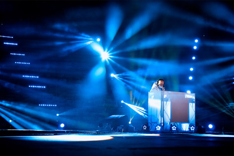 More than 70 high-tech ADJ lighting and atmospheric fixtures were positioned around the theatre