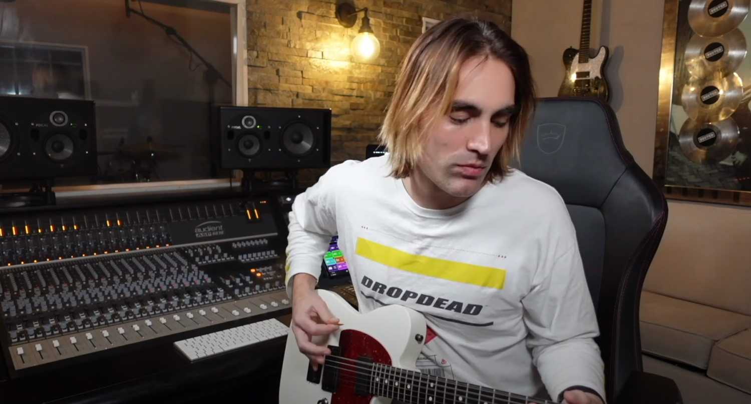 Charlie Simpson in his Surrey-based studio