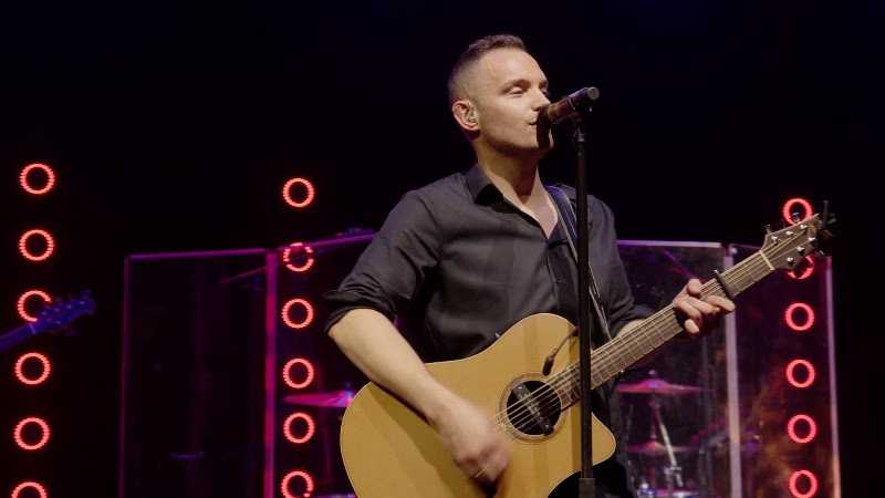 David Vidano gave a small concert, observing the strictest health guidelines (photo: Jens Hillenkötter)