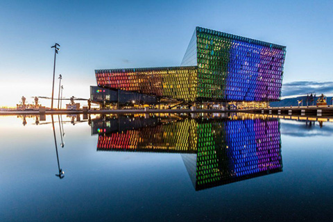 Harpa houses a concert hall and conference centre
