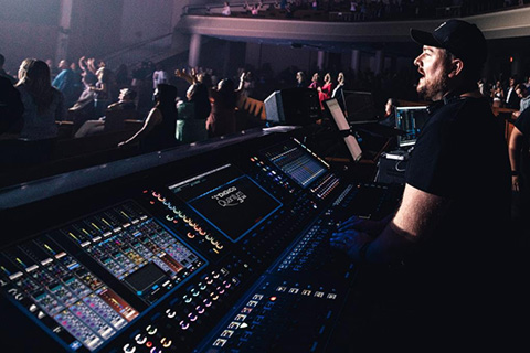 Tour production manager Brenton Miles is running FOH sound and from a single DiGiCo Quantum338 console (photo: Nate Black)
