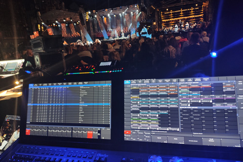 The ChamSys Magic MQ 500 Stadium console controlled the show
