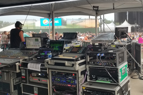 A pair of Festival Boxes created a link between the Stage and FOH via two high bandwidth, duplex fibre streams