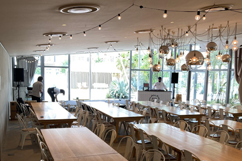 The sound check was able to start within an hour and a half of load-in