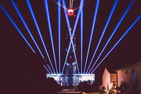 The concert was staged at the Phare des Baleines on the Ile de Ré