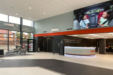 The installation team worked closely with Cazoo to create a bespoke system