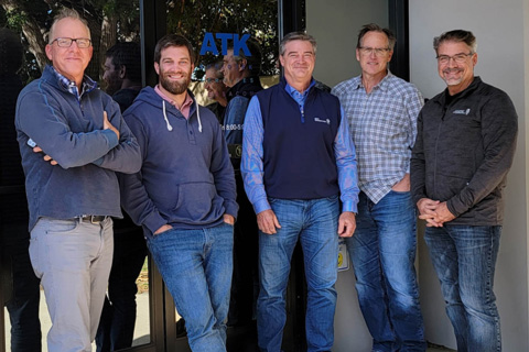 Michael MacDonald (ATK Audiotek president), Shaun Clair, Troy Clair, Mikael Stewart (ATK), and Scott Harmala (ATK)