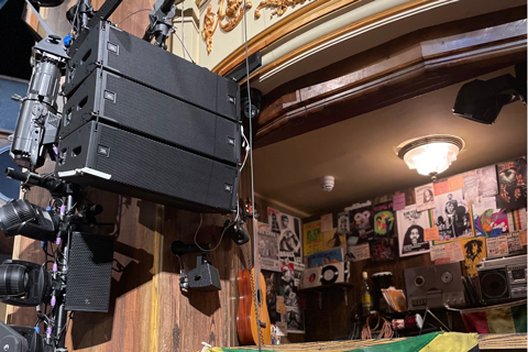 The JBL sound system comprises 24 VTX A8s