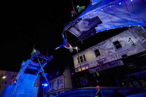 The finale features regular Cirque du Soleil performers