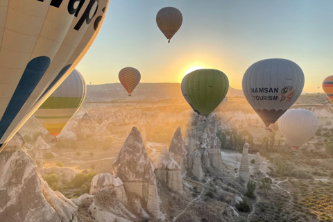 Sky high disco over Cappadocia
