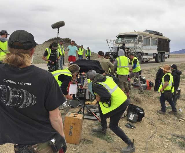 Sound mixer Darryl L. Frank on location