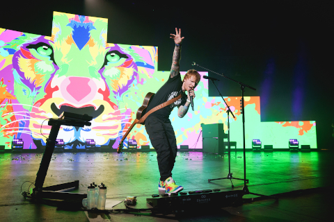 The main PA hangs comprised 16 KSL speakers a side, with 14 d&b V Series side-arrays and Y-series enclosures providing front and balcony fills. I Thumb photo: Andy Paradise