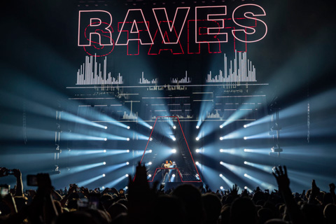 Over 300 Robe moving lights were included on the rig (photo: Louise Stickland)