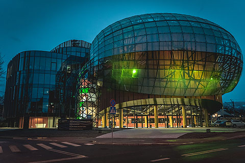 The six-storey, multi-functional venue provides commercial and entertainment facilities