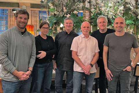 From left to right: Shaun Clair, Abby Llewellyn, Troy Clair, Chris Fitch, Bryan Grant, Nicola Amoruso