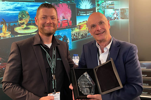 Jan Ehrlich, CEO of DirectOut and Chris Collings, director of Aspen Media