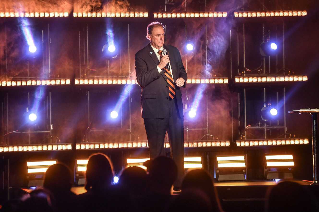 Bandit Lites chair Michael T. Strickland delivered the keynote address at TCW