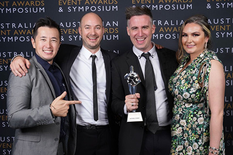 Francis Smith, Alex Rendell, Drew Ferors and Hannah Anderson-Reid of TDC (photo: EventPix)