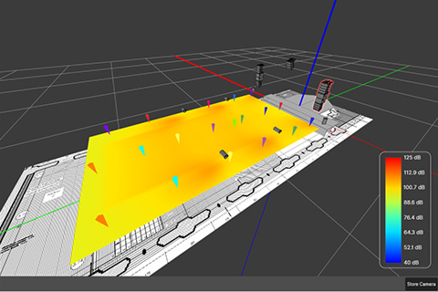 ‘It was quite a difficult setup because of the layout of the room’