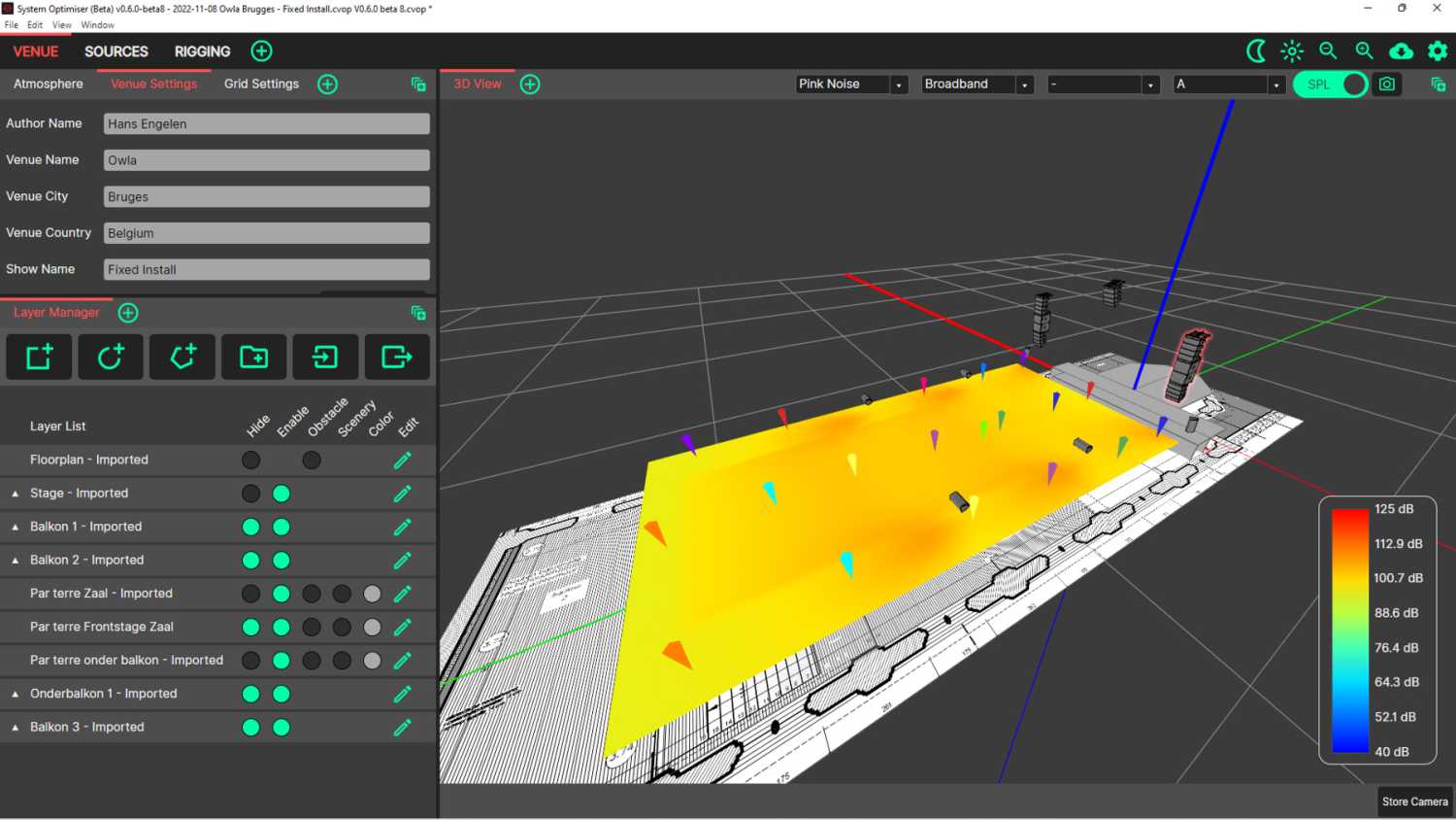 ‘It was quite a difficult setup because of the layout of the room’