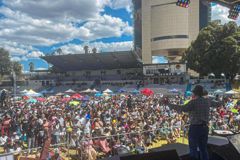 Evangelist Angus Buchan attracted large crowds at the recent Speak Jesus prayer day at Windhoek’s FNB Vegkop Stadium