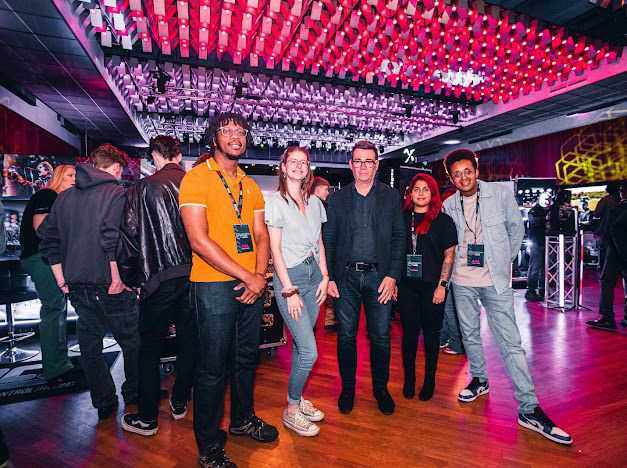 Mayor of Greater Manchester Andy Burnham with some of last year’s Breakthrough Talent Award winners