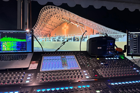 All signals were transported from the stage on Optocore devices