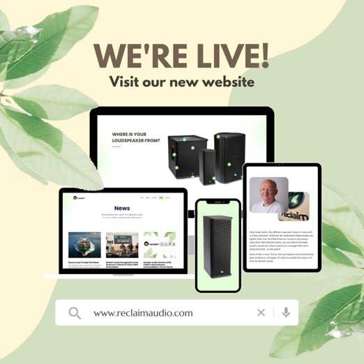 The website explains Reclaim Audio’s two-pronged approach to creating environmentally friendly loudspeakers