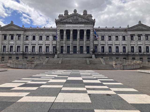 The Greco-Roman style Legislative Palace in Montevideo